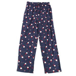 CLUB ROOM Navy White & Red Santa Print PJ Pants